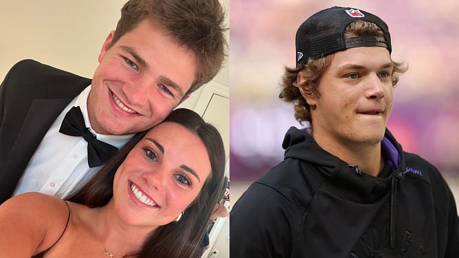 JJ McCarthy drops 2-word reaction as fellow rookie QB Drake Maye announces engagement to fiancee Ann Michael Hudson