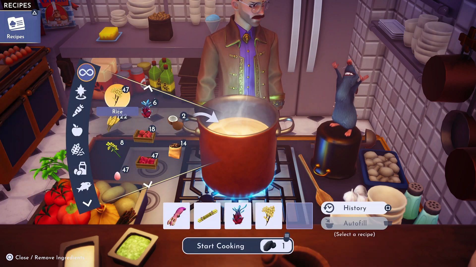 Stir the ingredients well, and your dish will be ready (Image via Gameloft || YouTube/@Greymane Gaming)