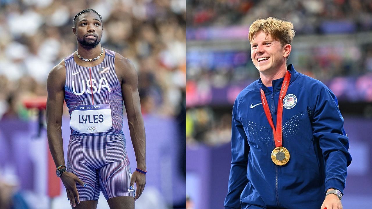 Noah Lyles and Hunter Woodhall