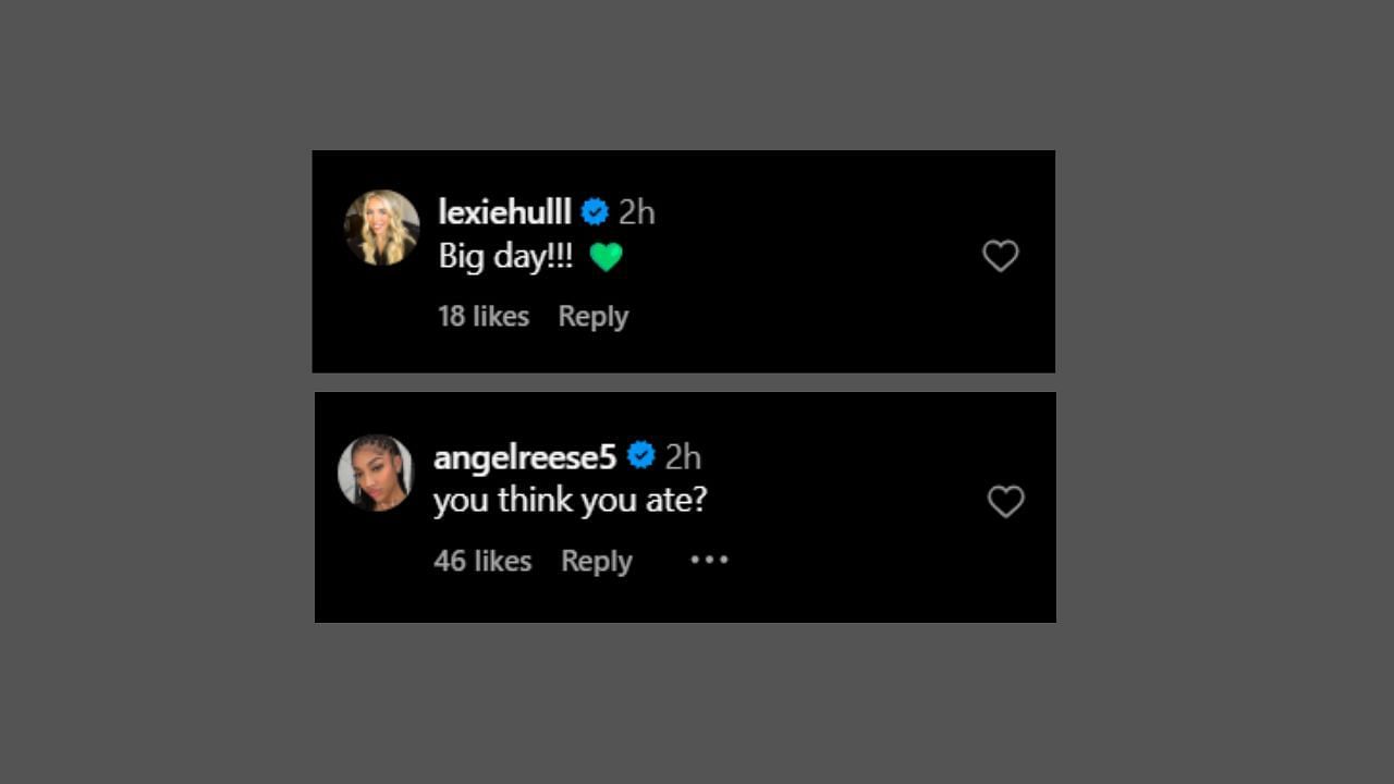 Reese and Hull comment on Cooper&#039;s IG post. (Credits: @_klc215/Instagram)