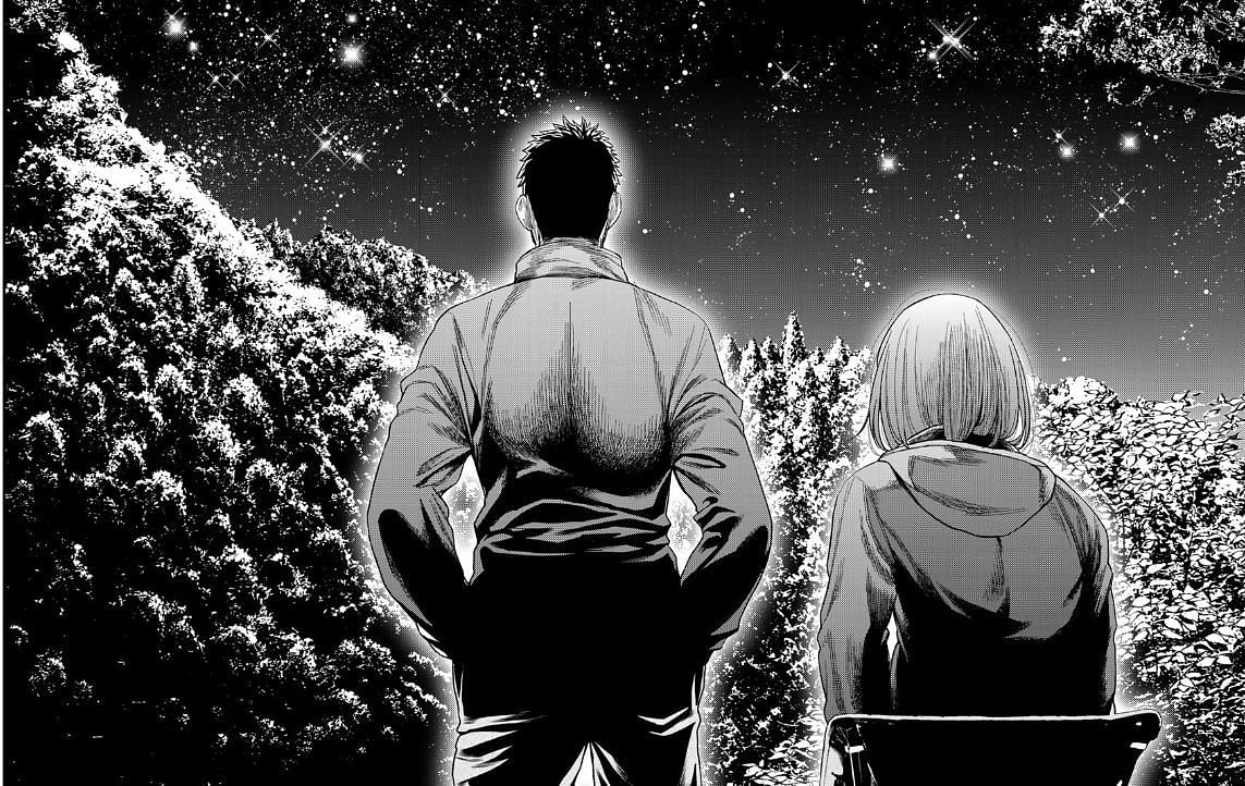 Gen and Shizuku star gazing (Image via Yudai Debata/Kodansha)