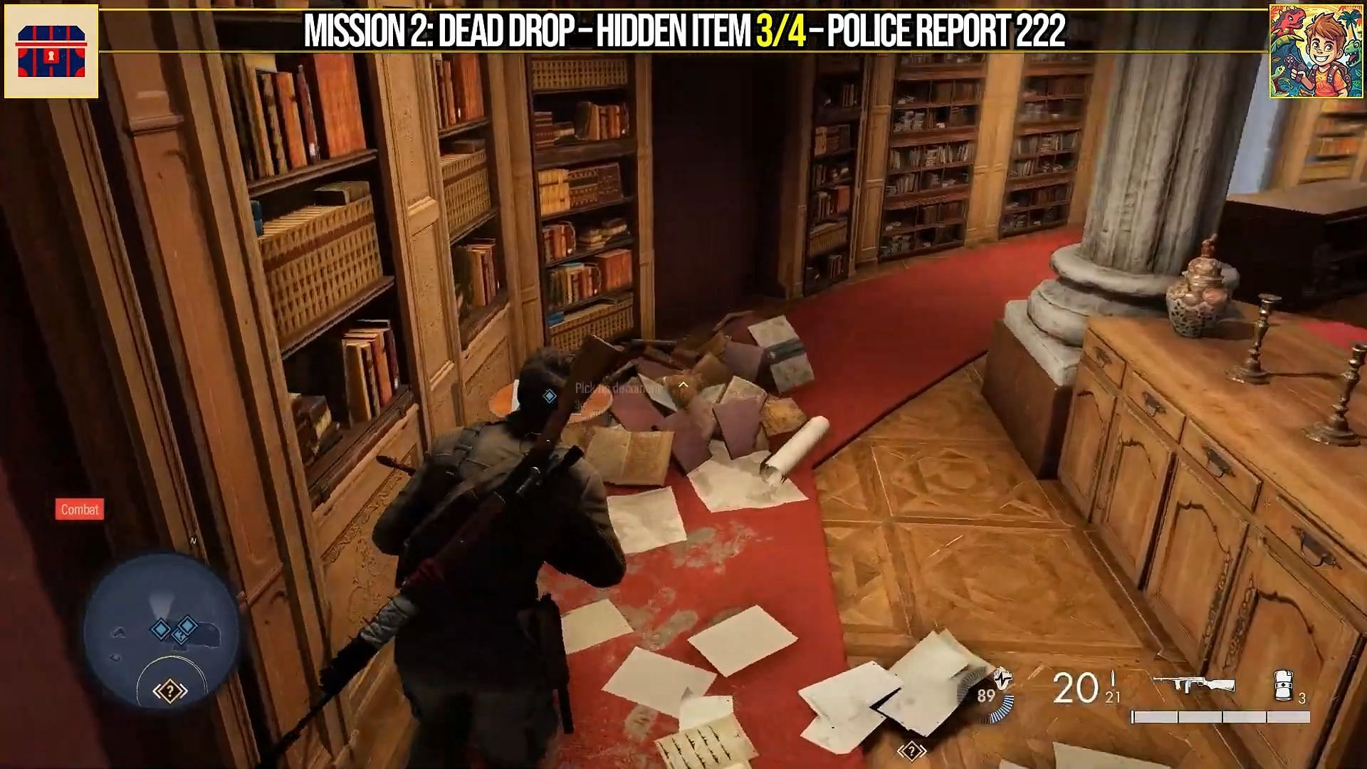 Police report #222 location (Image via YT@Game Guides Channel/Rebellion)