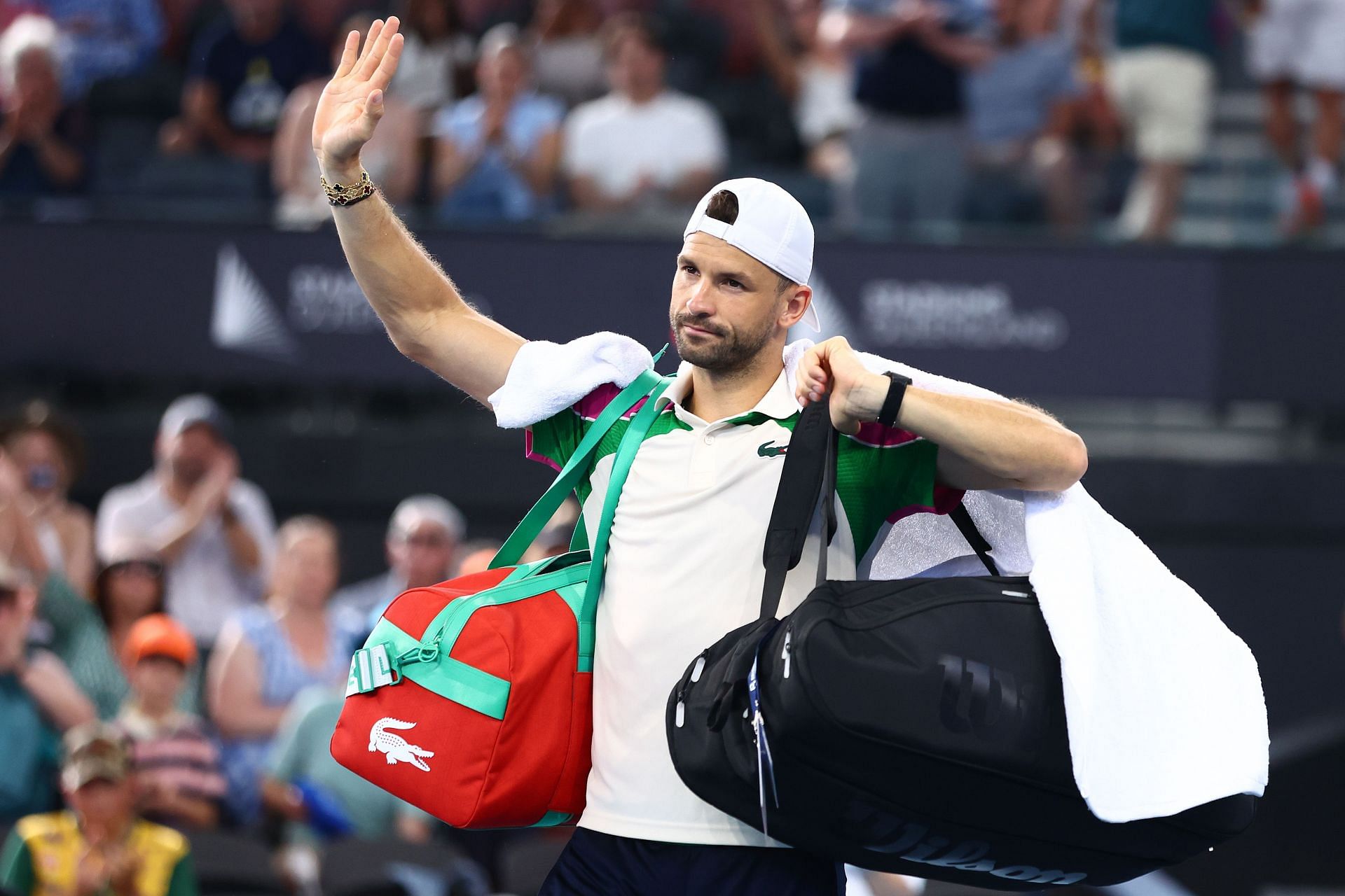 Grigor Dimitrov at the 2025 Brisbane International. (Source: Getty)