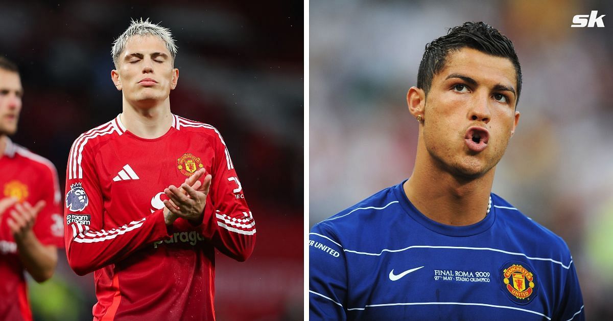 Alejandro Garnacho (left) and Cristiano Ronaldo
