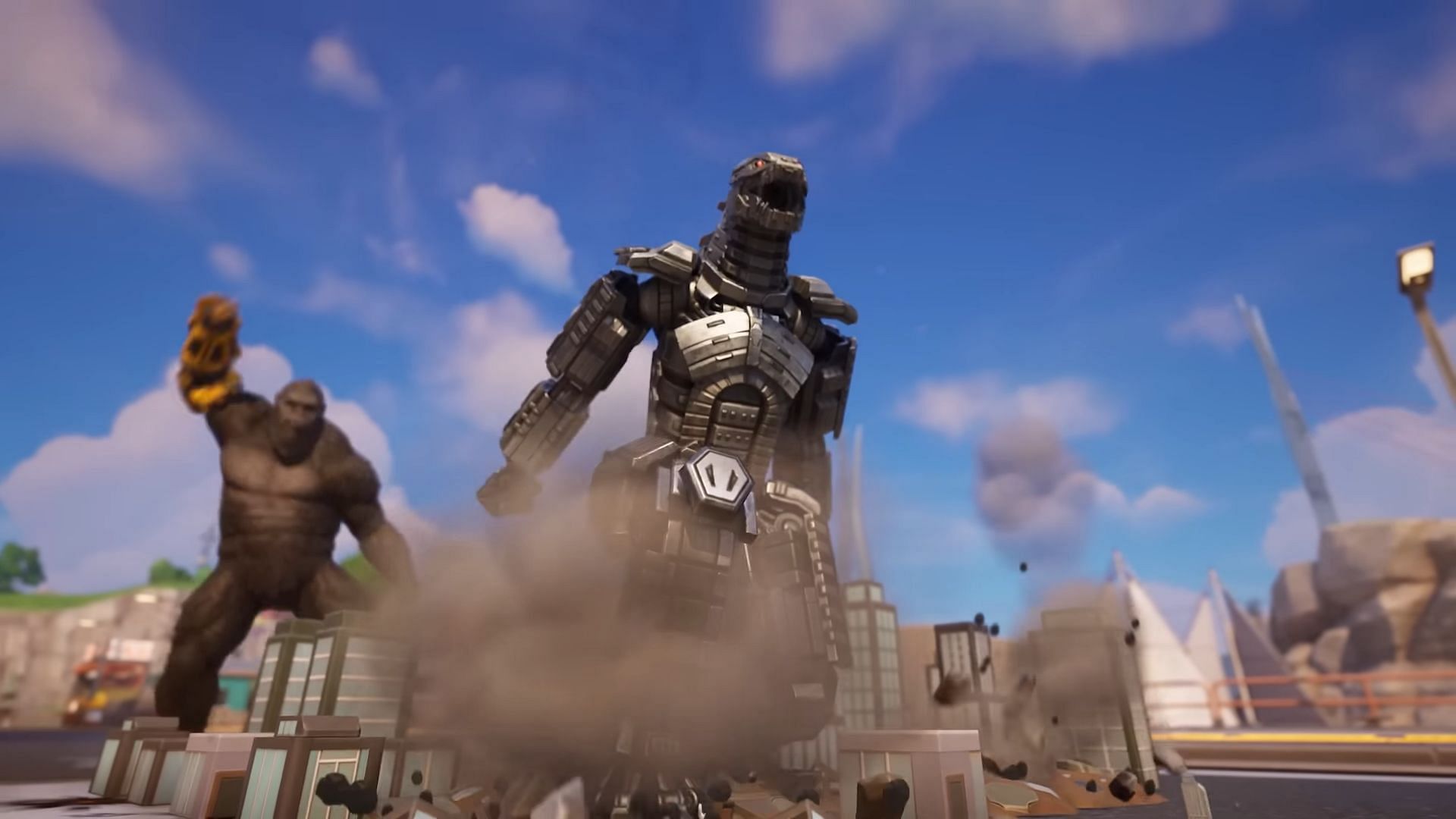 The Mechagodzilla and Kong skins are now in Fortnite (Image via Epic Games)