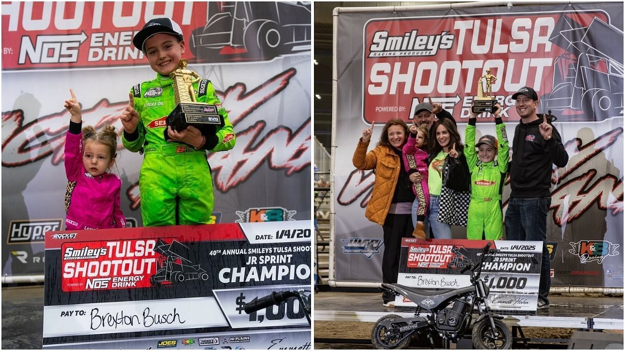 Kyle Busch&rsquo;s wife Samantha pinpoints her &lsquo;fav pic&rsquo; from son Brexton&rsquo;s triumph (Images from @samanthabusch on Instagram and @KyleBusch on X)