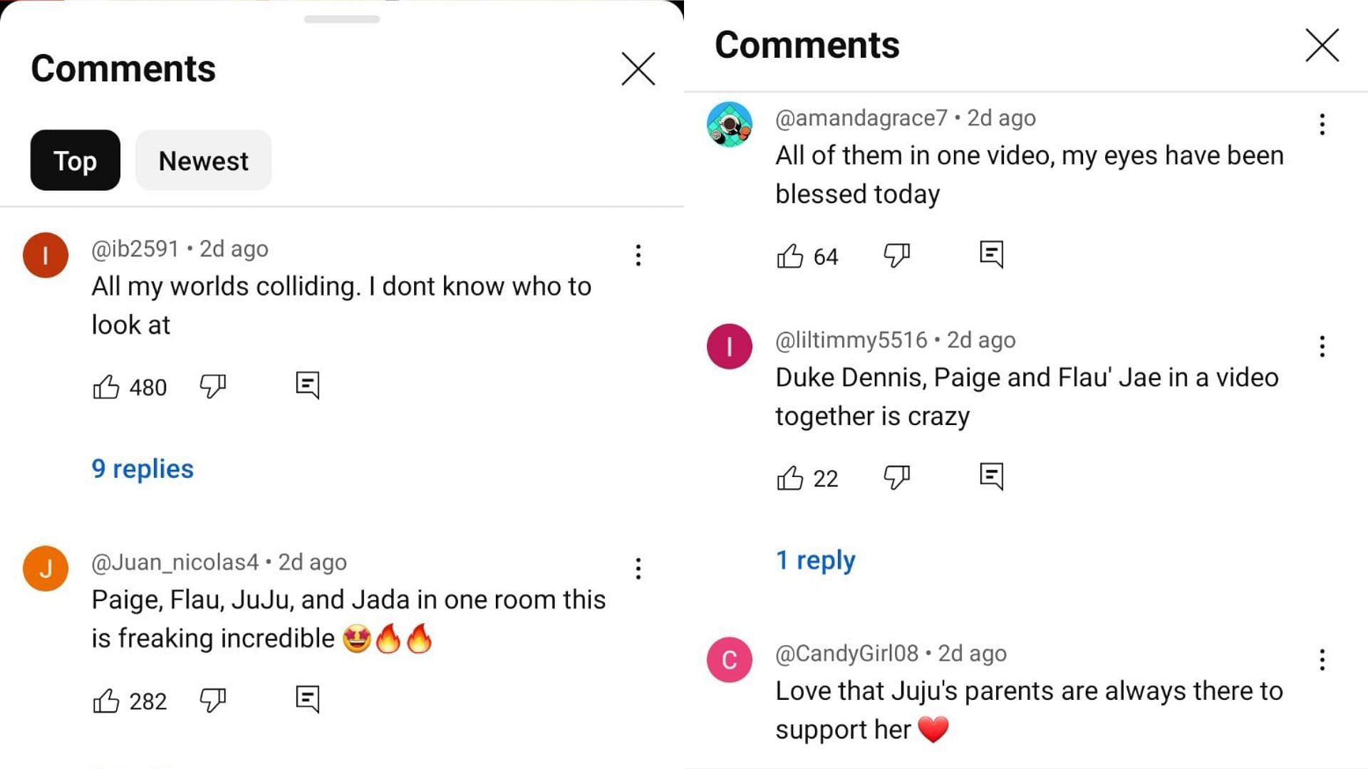 College hoops fans reacted to Paige Bueckers, JuJu Watkins and Flau&#039;jae Johnson playing together in a YouTube video for Overtime Select. Source: YouTube/@overtimeselect