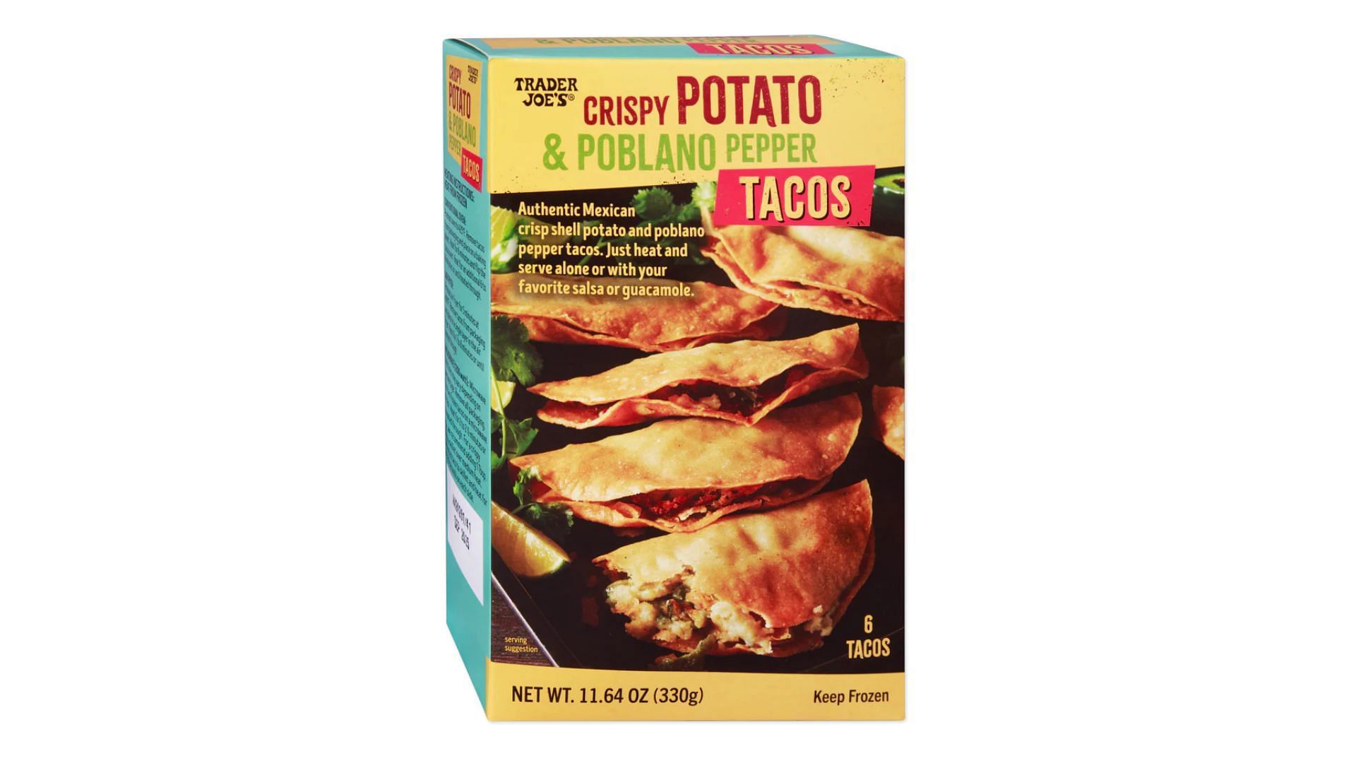 Crispy Potato &amp; Poblano Pepper Tacos (Image via Trader Joe&#039;s)