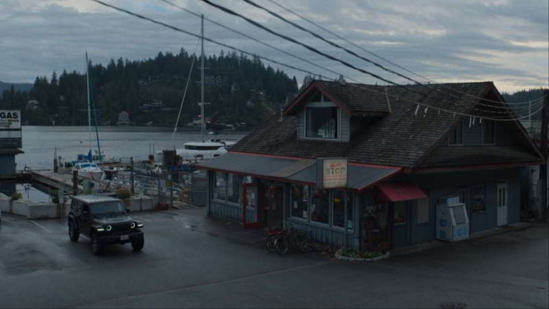 Deep Cove North Shore Marina (Image via Disney+)