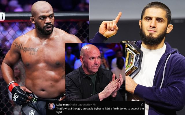 Knows how to bait Jon Jones' ego" - Fans get into debate whether Dana White  declaring Islam Makhachev P4P #1 points at failed 'Bones' negotiations
