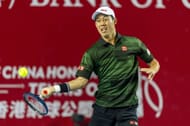 Kei Nishikori in action at the Hong Kong Open (image source: Getty)
