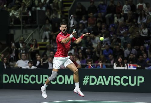 Novak Djokovic at the Davis Cup- Source: Getty