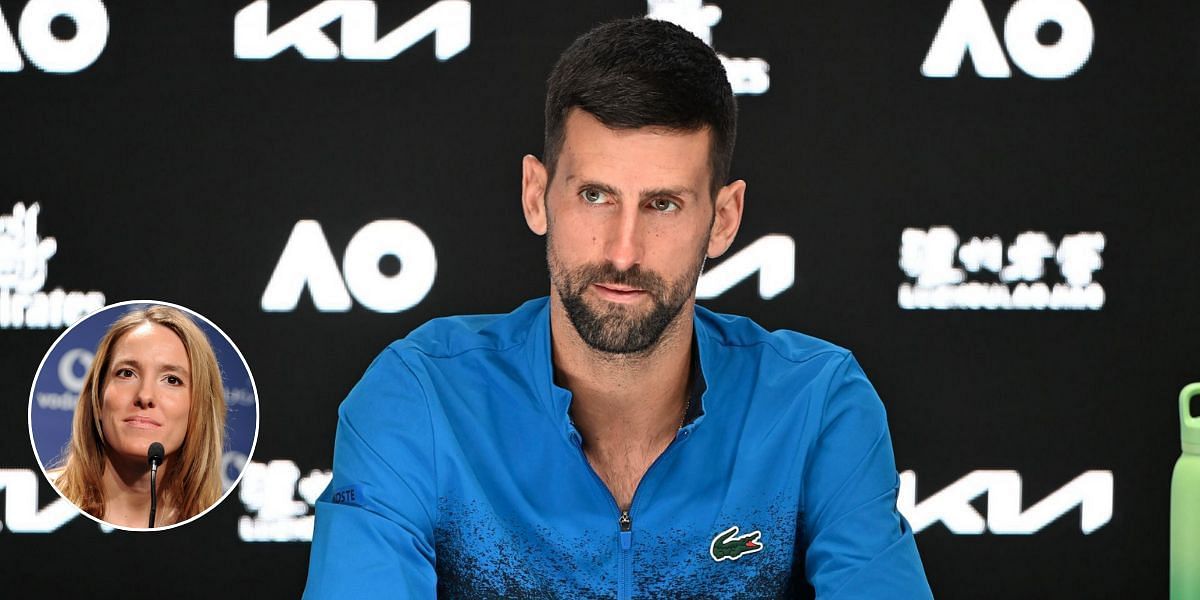 Novak Djokovic &amp; Justine Henin (inset) [Image Source: Getty Images]