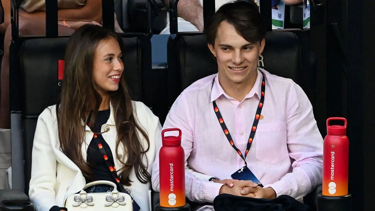 Oscar Piastri with girlfriend Lily at Australian Open (Image Source: Getty Images)