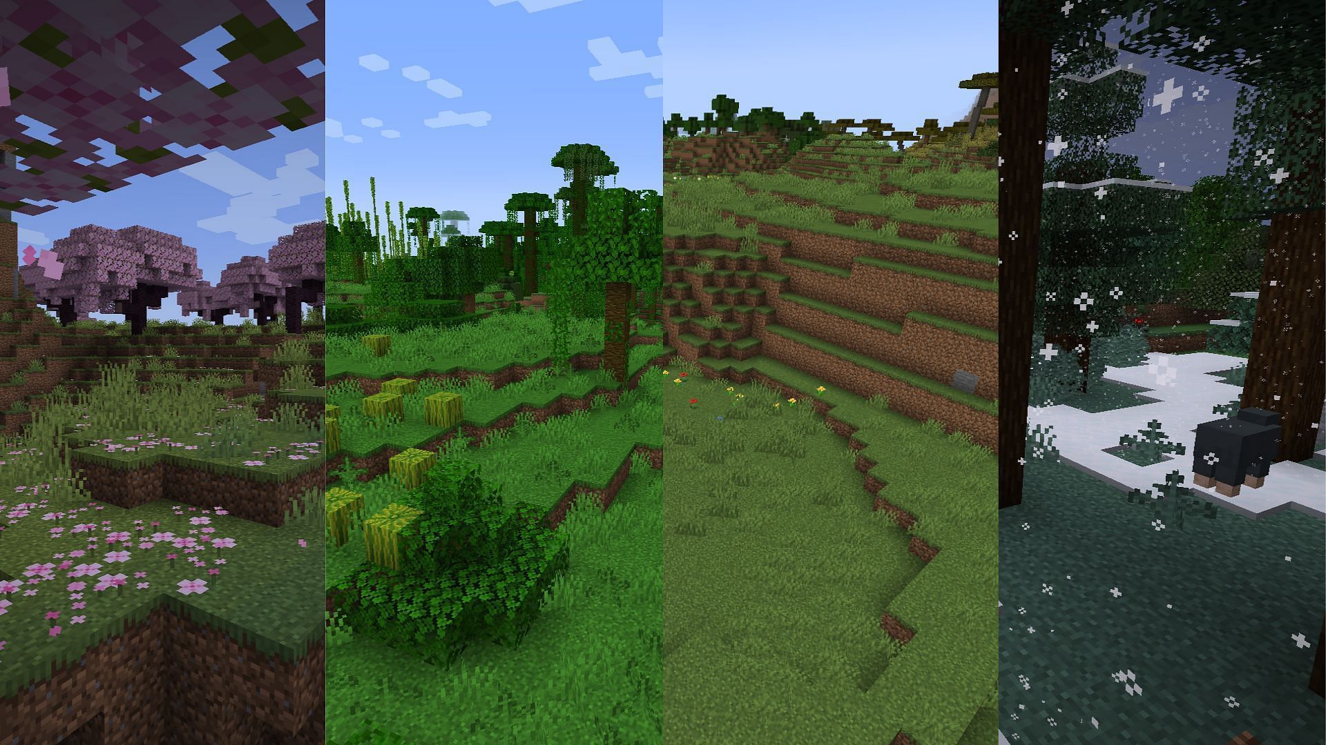 Choosing the right biome is important (Image via Mojang Studios)