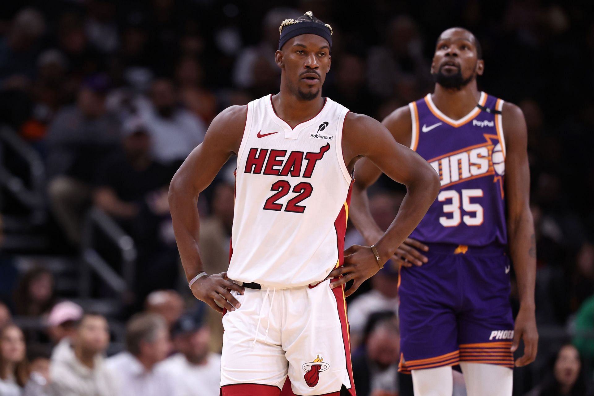 Jimmy Butler and Kevin Durant, future teammates at Phoenix? - Source: Getty