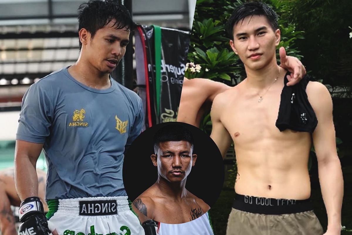 Superbon (left) Tawanchai (right) (inset: Rodtang) [Photos via: ONE Championship]