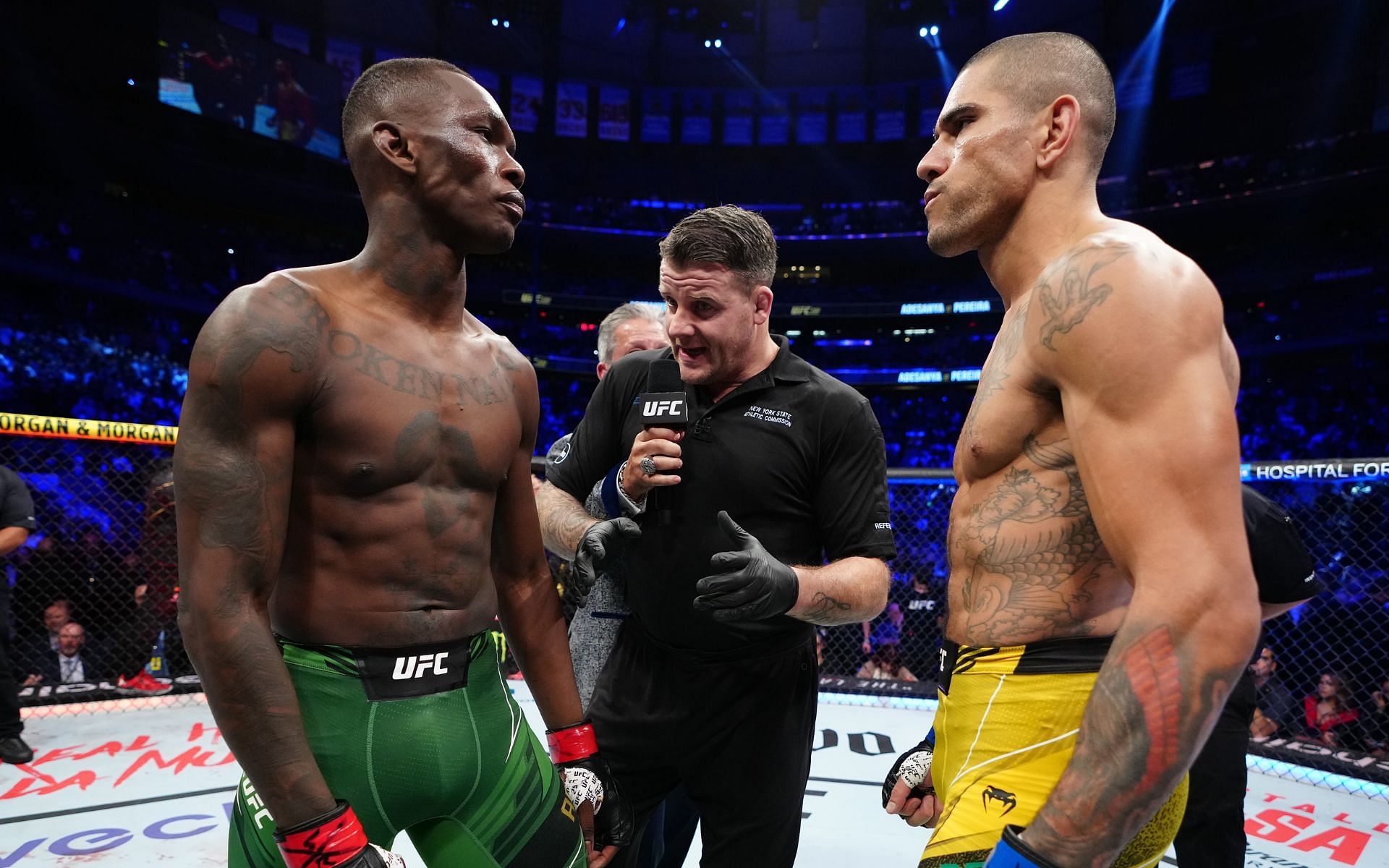 Israel Adesanya talks potentially training with Alex Pereira in the future. [Images courtesy: Getty]