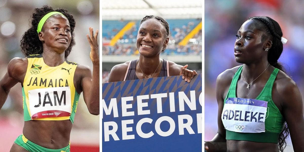 Noah Lyles&rsquo; fianc&eacute;e Junelle Bromfield, Rhasidat Adeleke and others reacts as Ackera Nugent rocks in shimmery black gown. PHOTO: All from Getty Images 