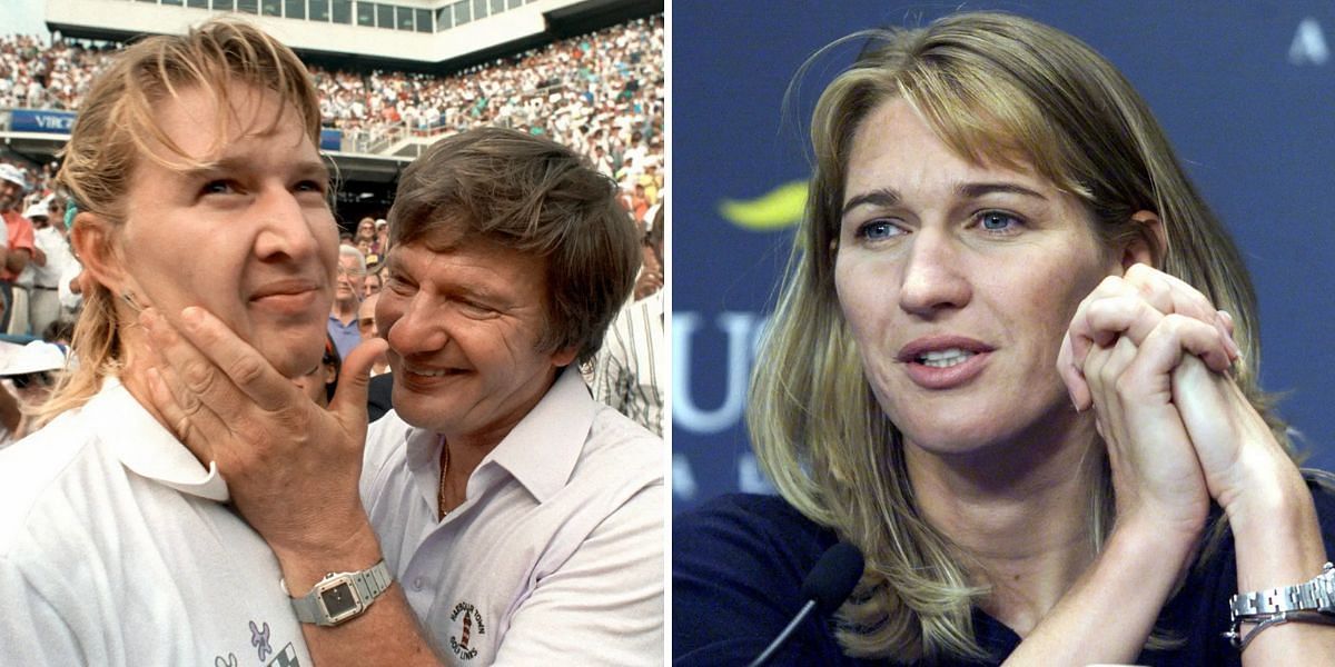 Steffi Graf with her father Peter (Image Source: Getty)