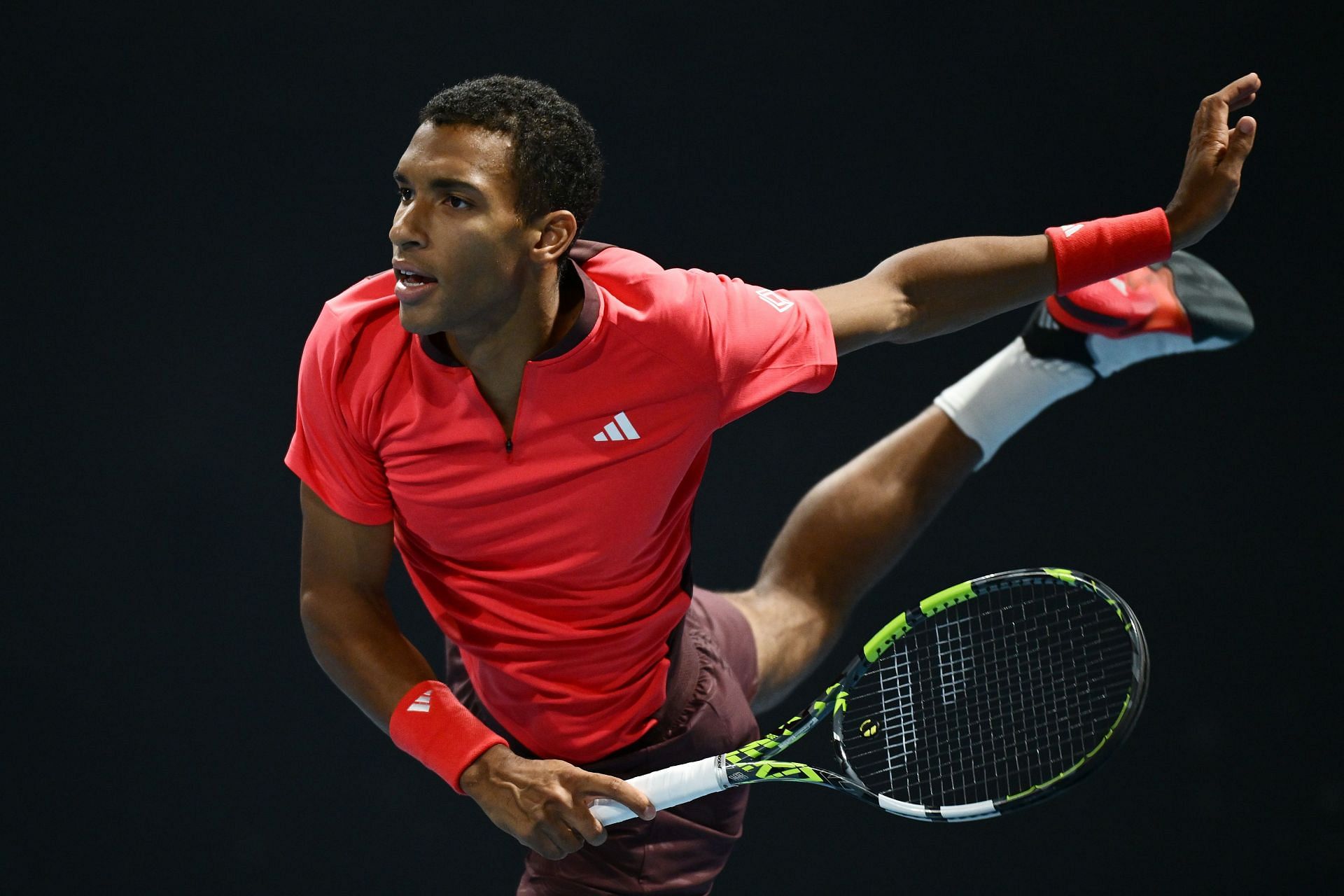 Felix Auger-Aliassime in action at the 2025 Australian Open - Image via Getty