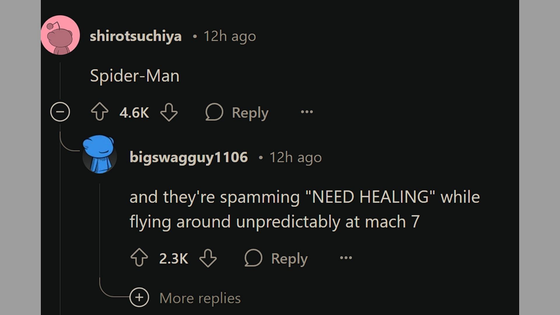 Spider-man&#039;s high mobility makes it tough for teammates to heal this hero (Image via Reddit || Individual-Sign-8739)