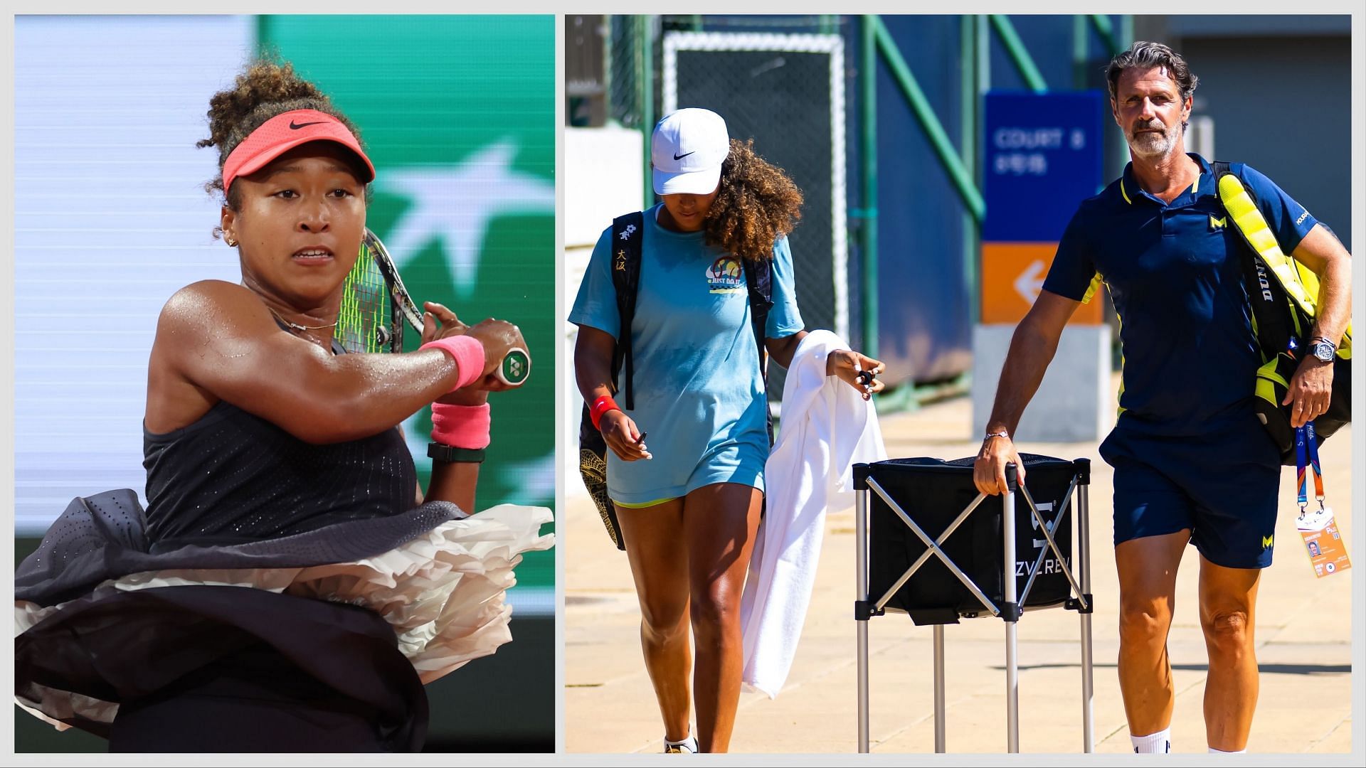 Naomi Osaka (L) and her new coach Patrick Mouratoglou (R)