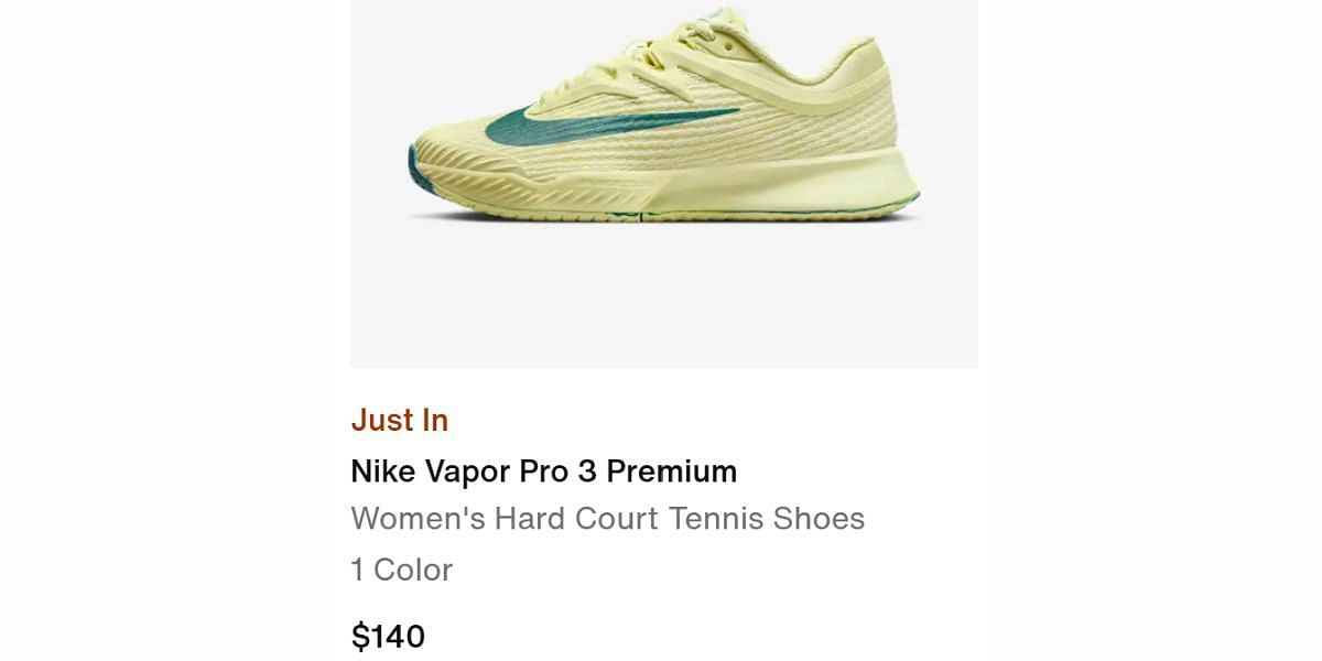 Nike Vapor Pro 3 Premium Women&#039;s Hard Court Tennis Shoes