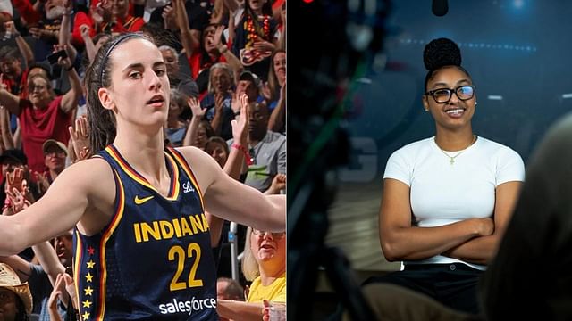 Caitlin Clark fans laud JuJu Watkins for crediting Fever star in interview (Image Sources: NBA.com, JuJu