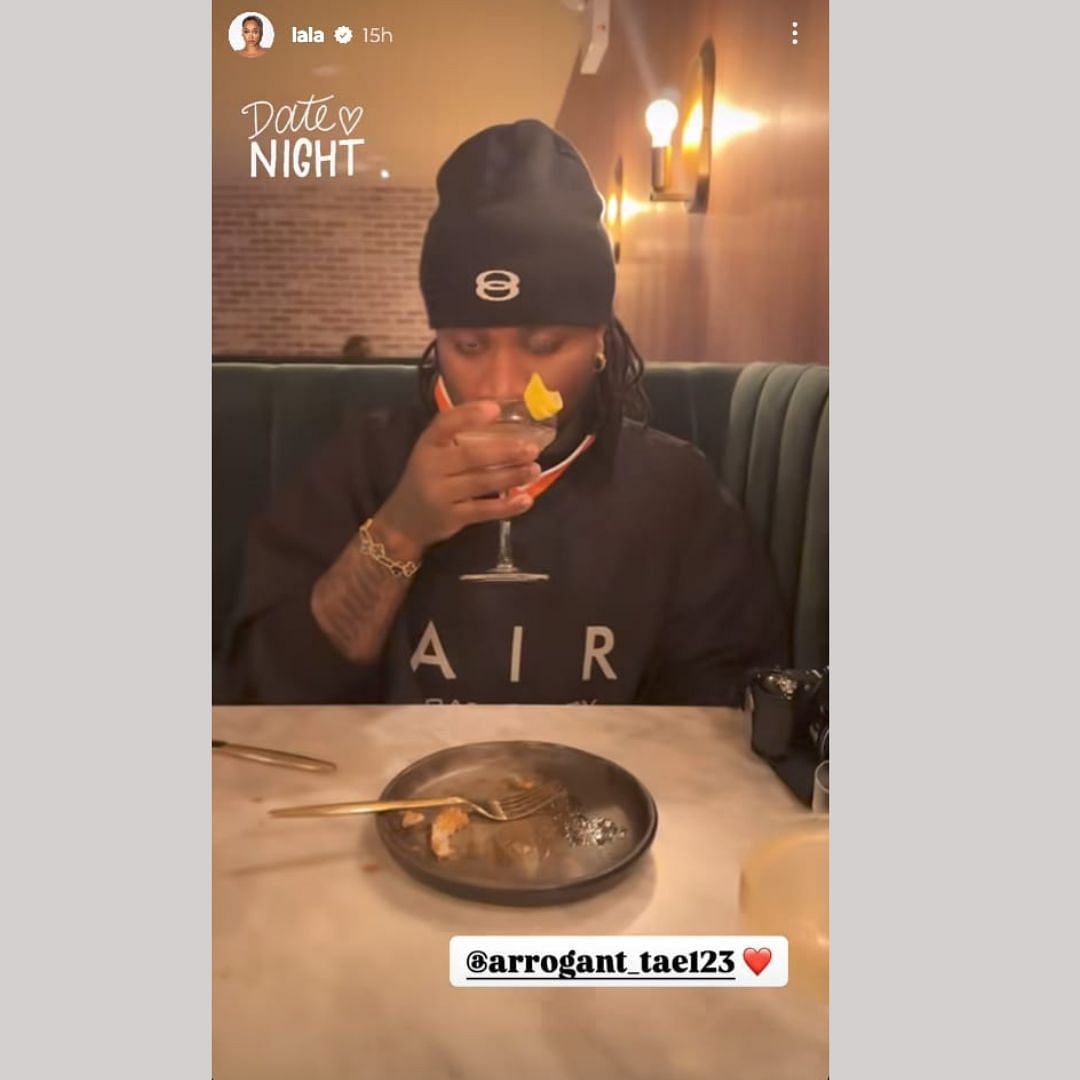 La La Anthony on a date with Arrogant Tae (Image via Instagram/@lala)