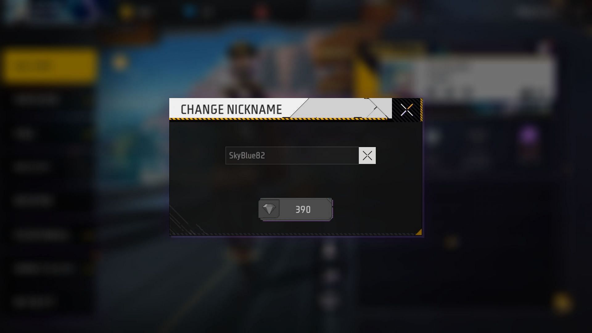 You can change your nickname within the game (Image via Garena)