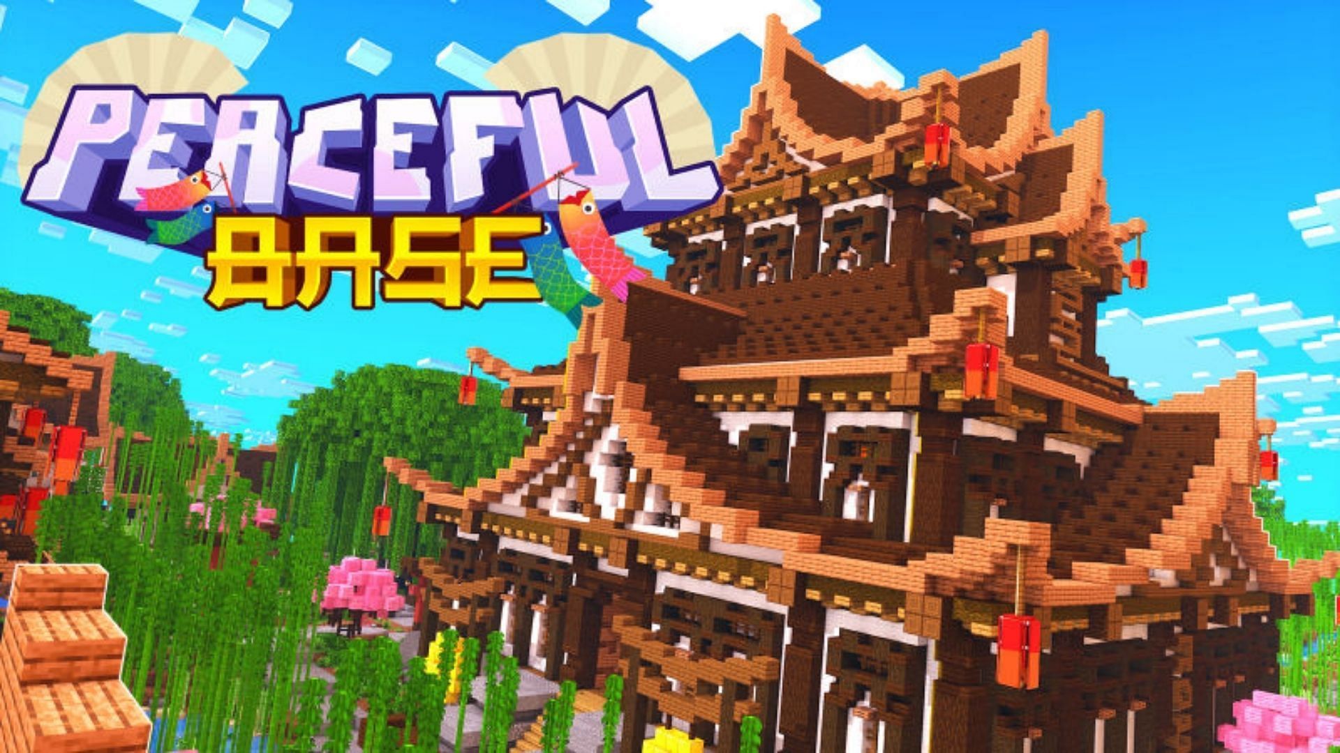 Peaceful Base is one of the most detailed add-ons you can get in the Minecraft Marketplace Lunar New Year 2025 event (Image via Mojang Studios/BLOCKLAB Studios)