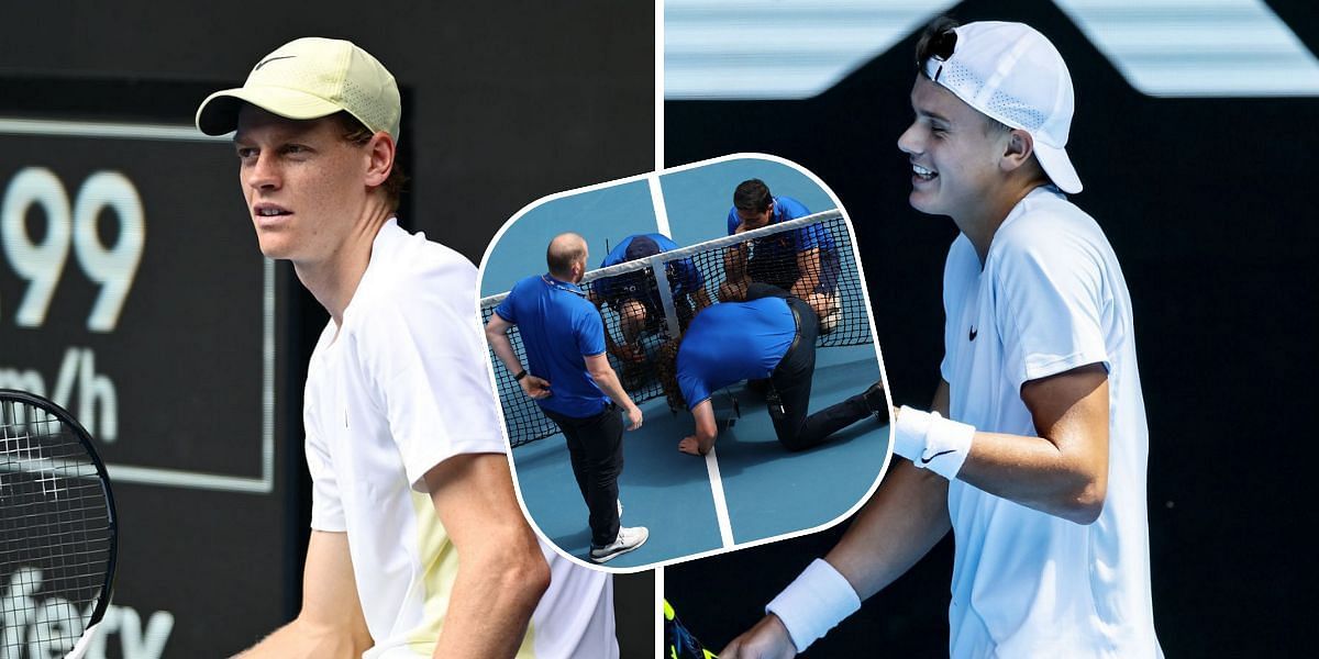 Bizarre scenes as Jannik Sinner vs Holger Rune Australian Open clash gets interrupted (Source: Getty)