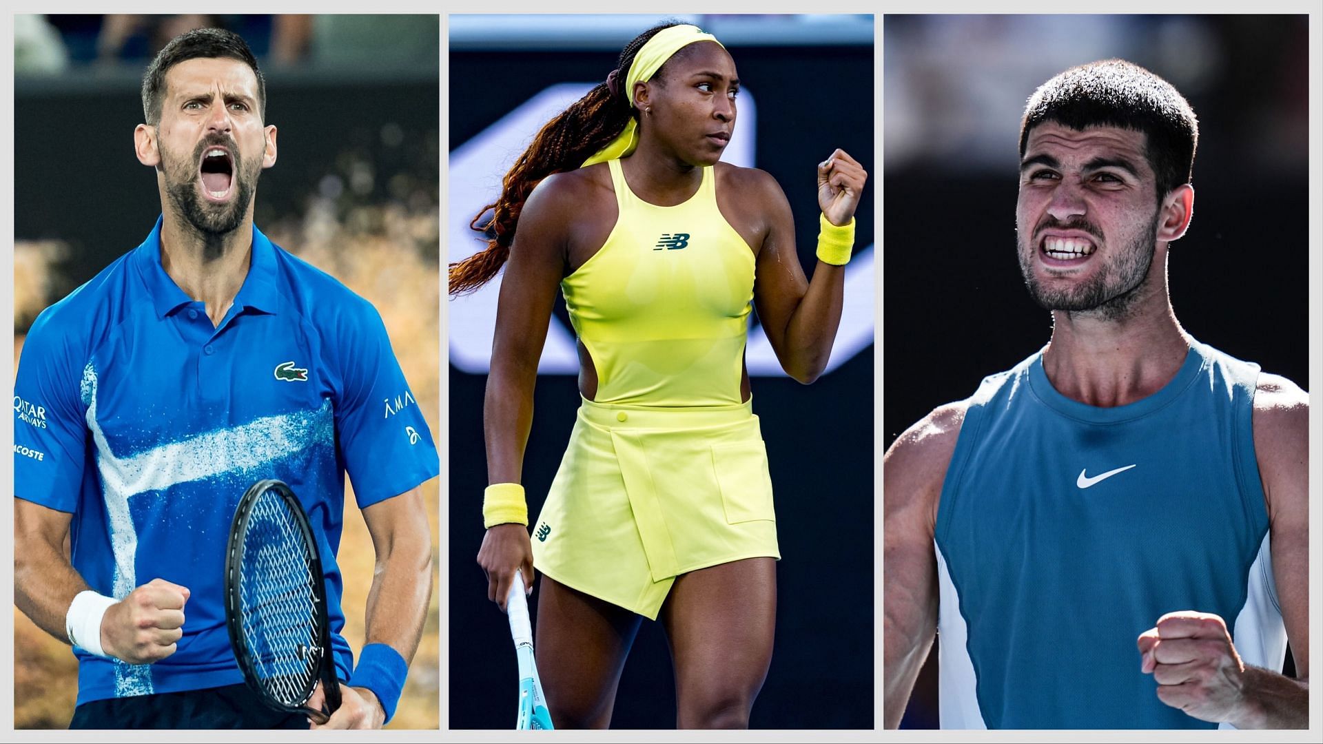 Novak Djokovic, Carlos Alcaraz and Aryna Sabalenka will all be in action on Day 8 of the Australian Open (Image Source: Getty)