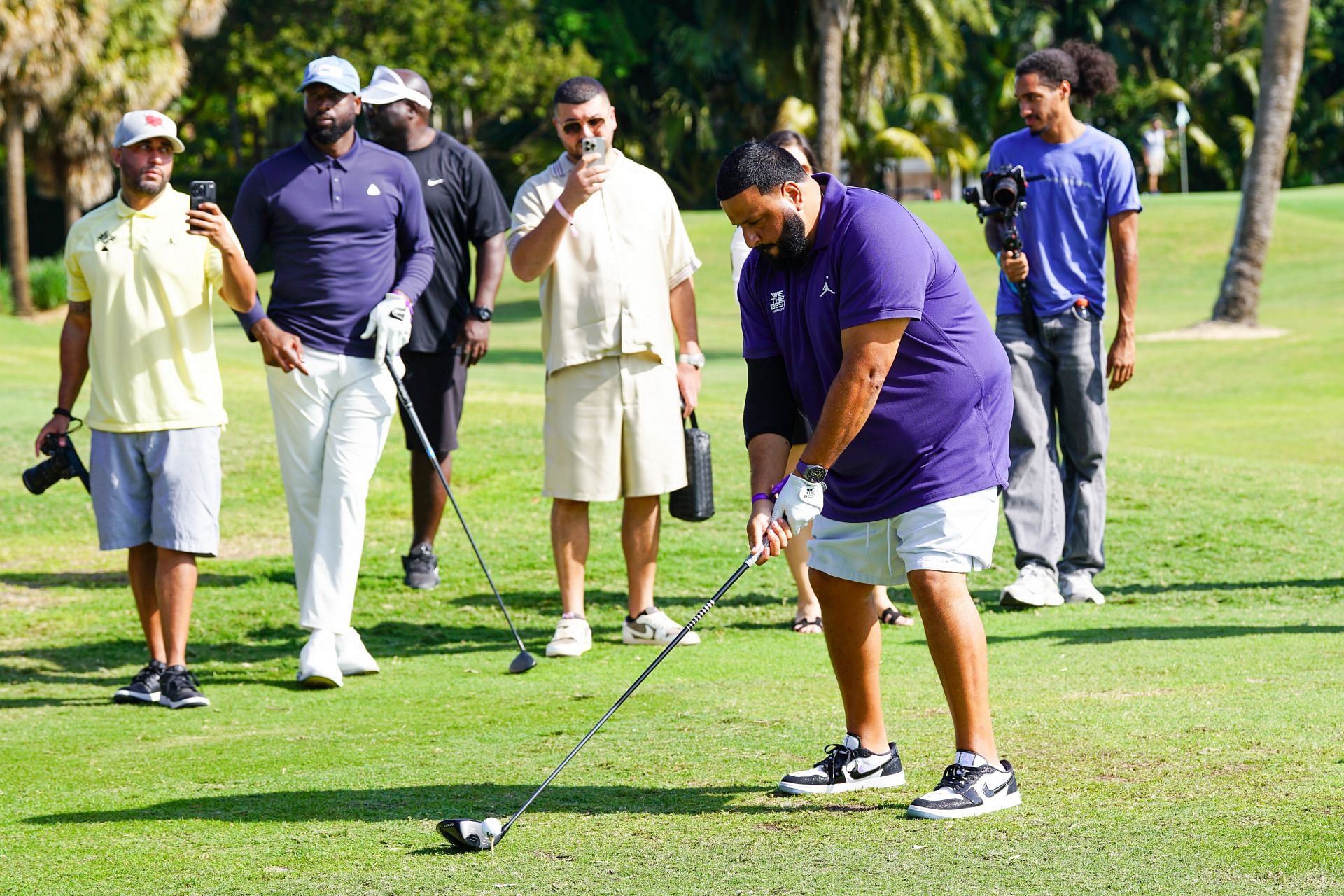 DJ Khaled participates in the We The Best Foundation x Jordan Golf Classic Celebrity Golf Tournament at Miami Beach Golf Club (Image Source: Getty)