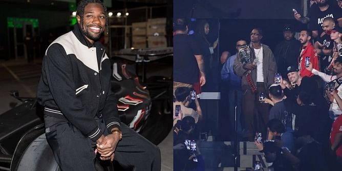 Noah Lyles reacts to Travis Scott's performance in WWE Monday Night Raw