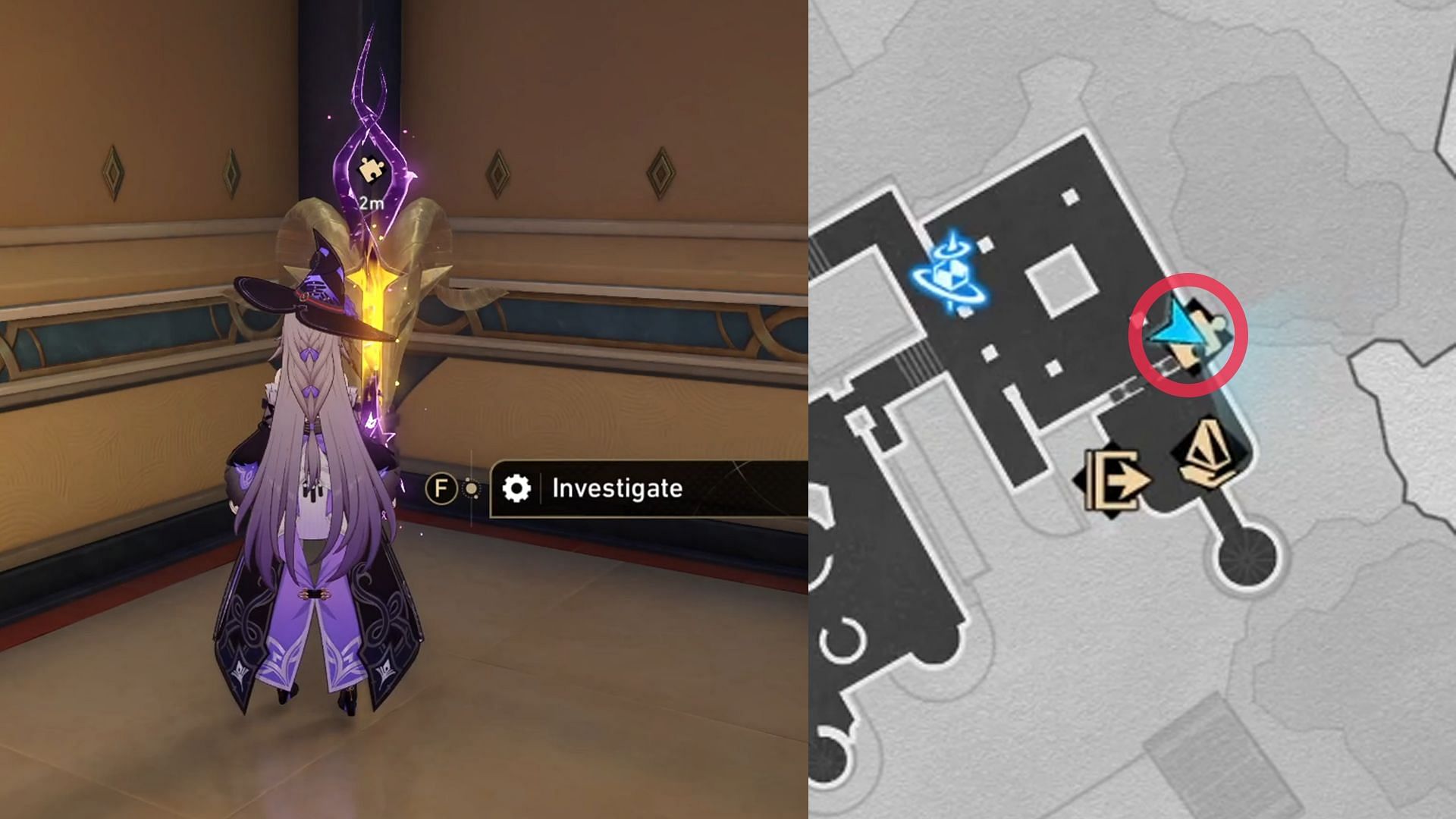 Location of Golden Scapegoat puzzle #2 (Image via HoYoverse)