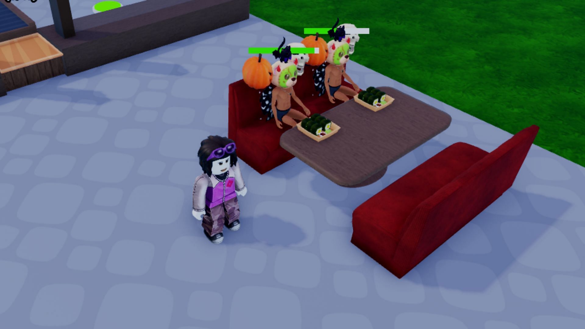 Serve sushi to customers in Sushi Shop Tycoon (Image via Roblox)