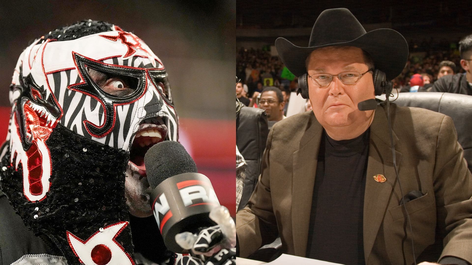 Penta (left) and Jim Ross (right). (Image credits: wwe.com)