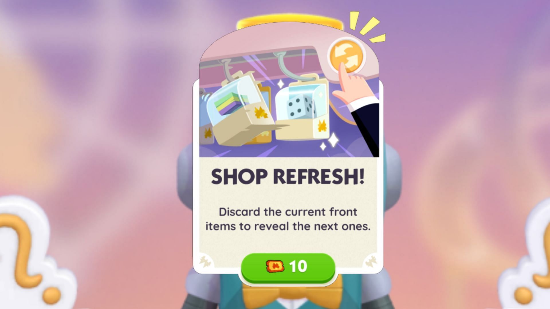 Press the refresh button to reset the shop (Image via Scopely)