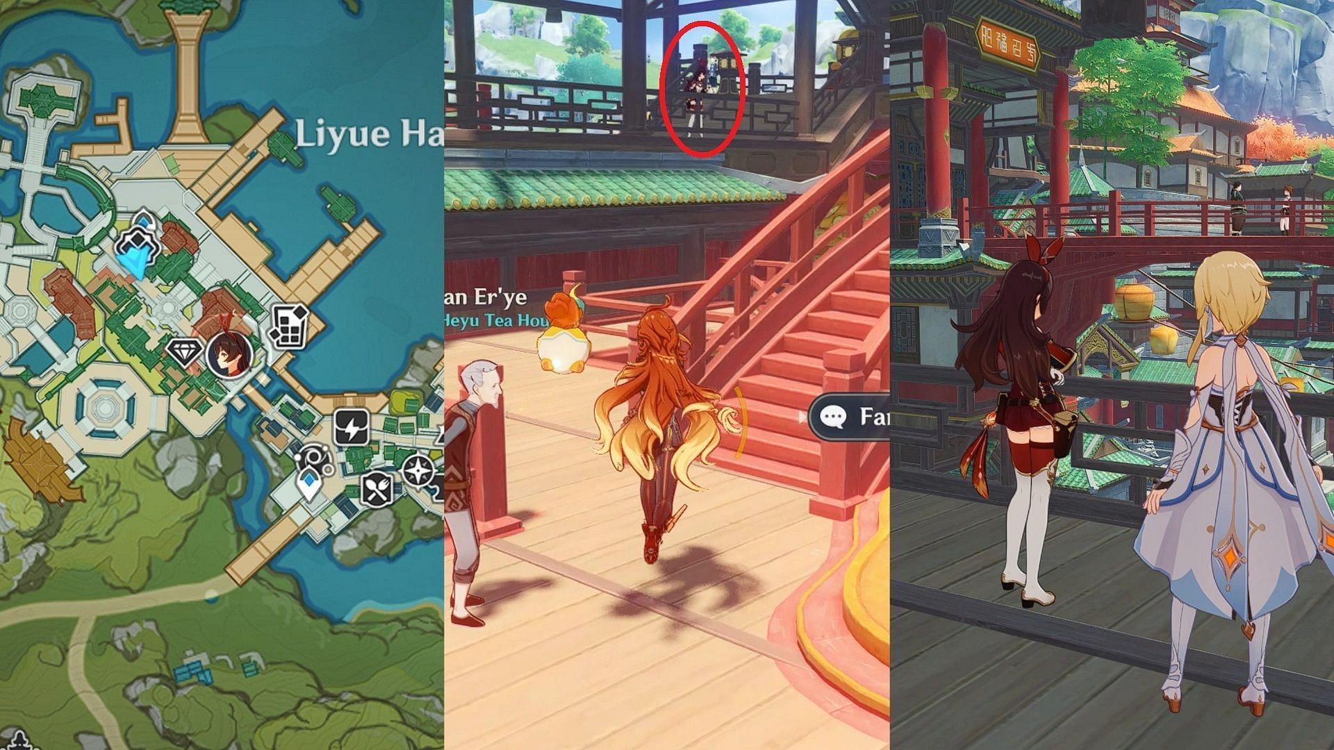 Amber is on the bridge near the Opera House (Image via HoYoverse)