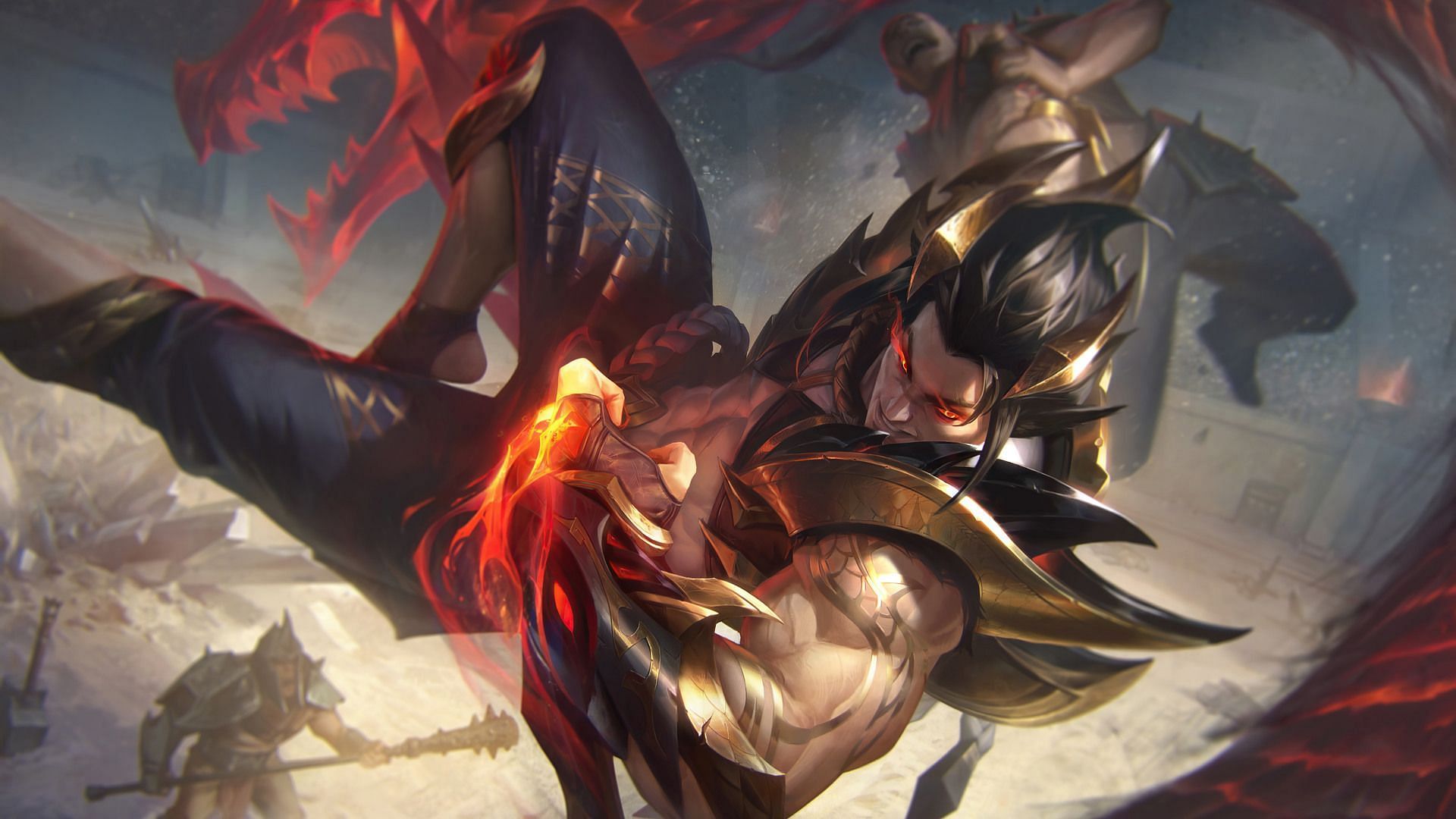 Obsidian Dragon Sett in League of Legends (Image via Riot Games)