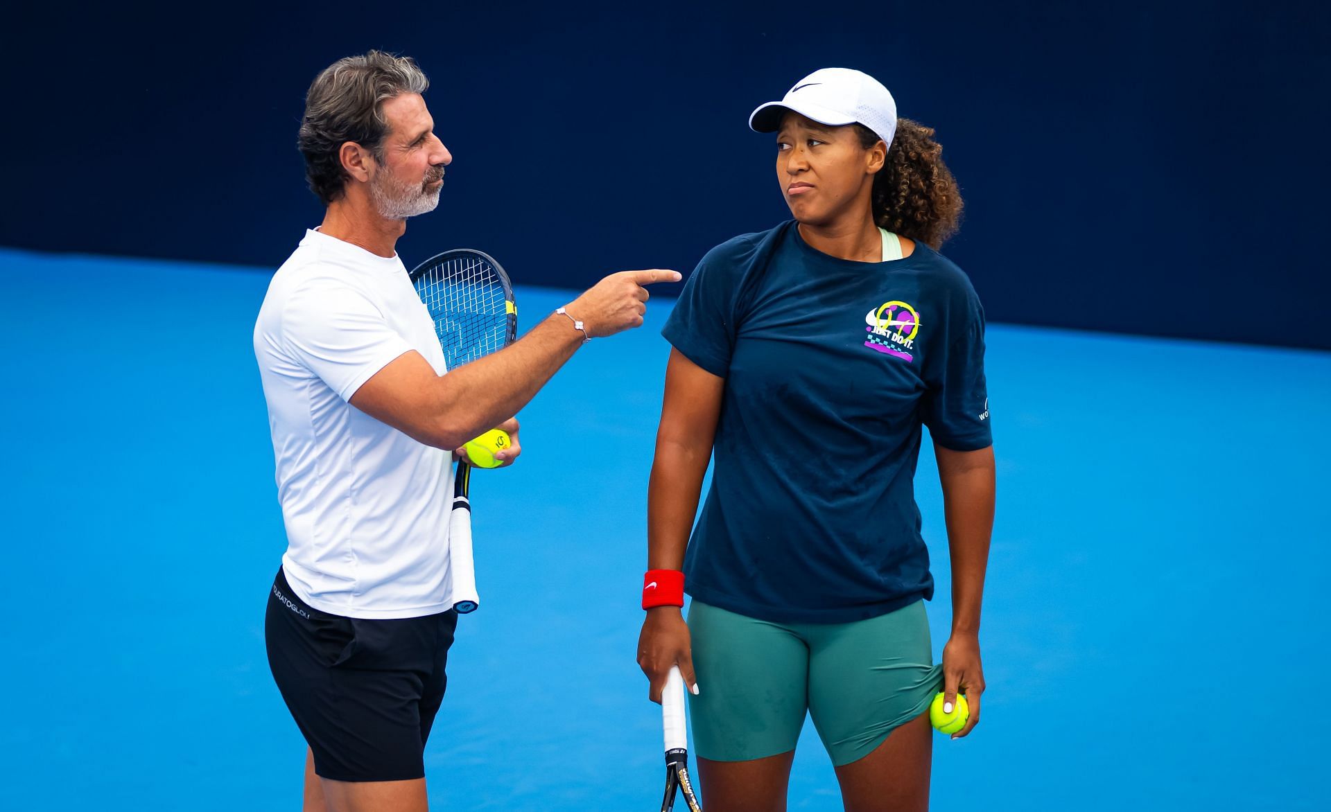 Patrick Mouratoglou (L) and Naomi Osaka (R) (Getty)