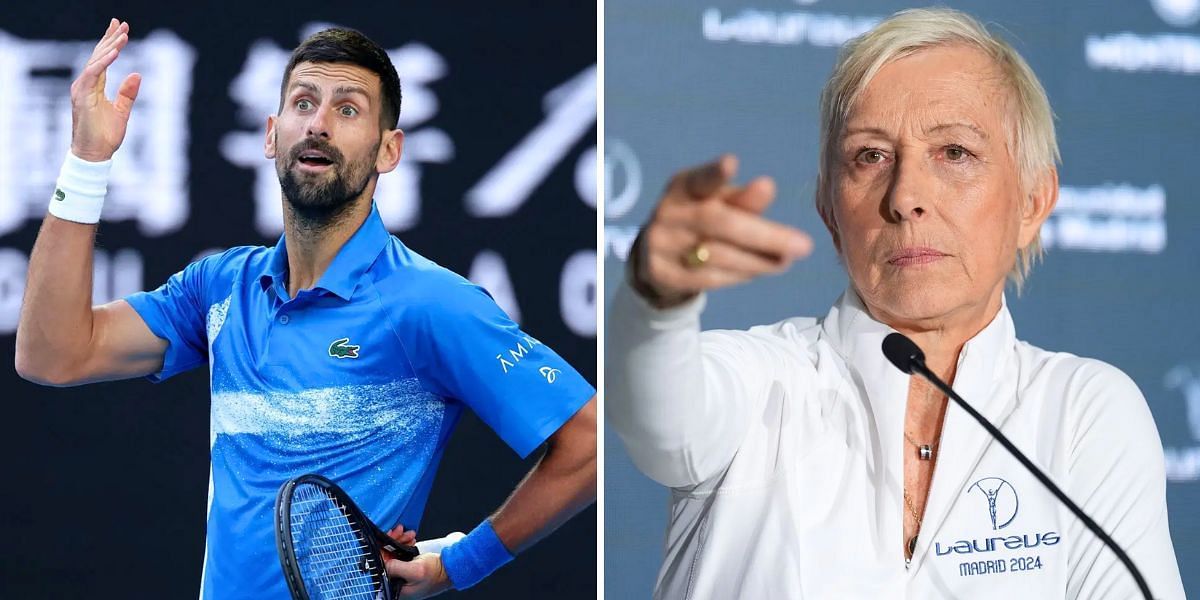 Novak Djokovic (L) and Martina Navratilova (R) (Image Source: Getty)