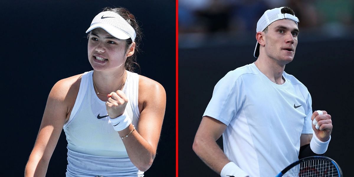 Emma Raducanu (L) Jack Draper (R). (Images via GETTY)