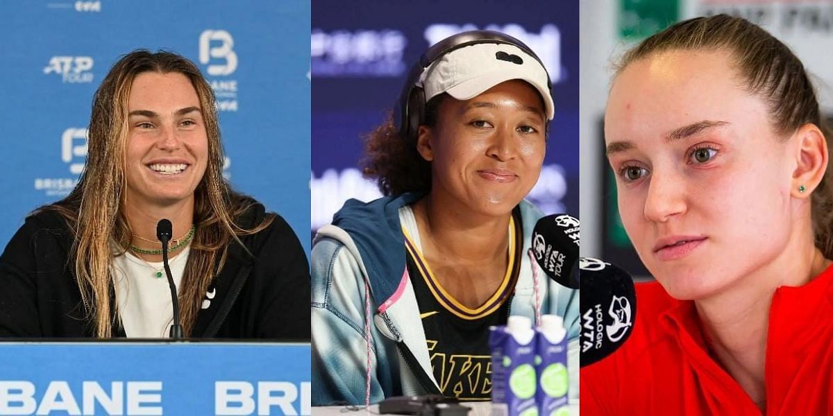 Aryna Sabalenka, Naomi Osaka and Elena Rybakina