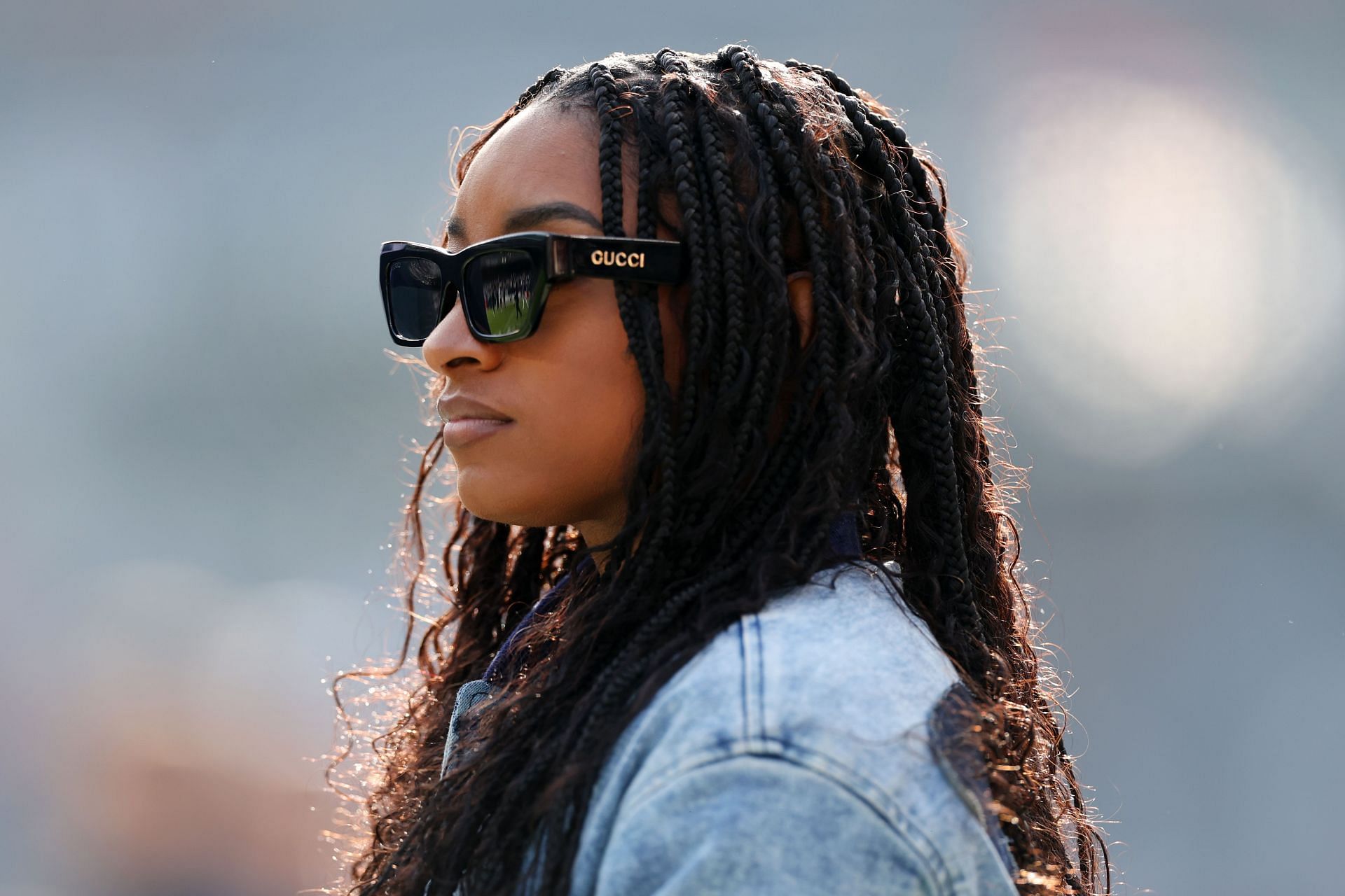 Simone Biles at the Minnesota Vikings v Chicago Bears - (Source: Getty)