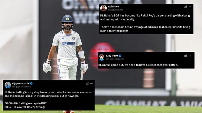 “KL Rahul’s BGT has become like Rahul Roy’s career” - Fans brutally slam India opener for yet another failure in 5th Test