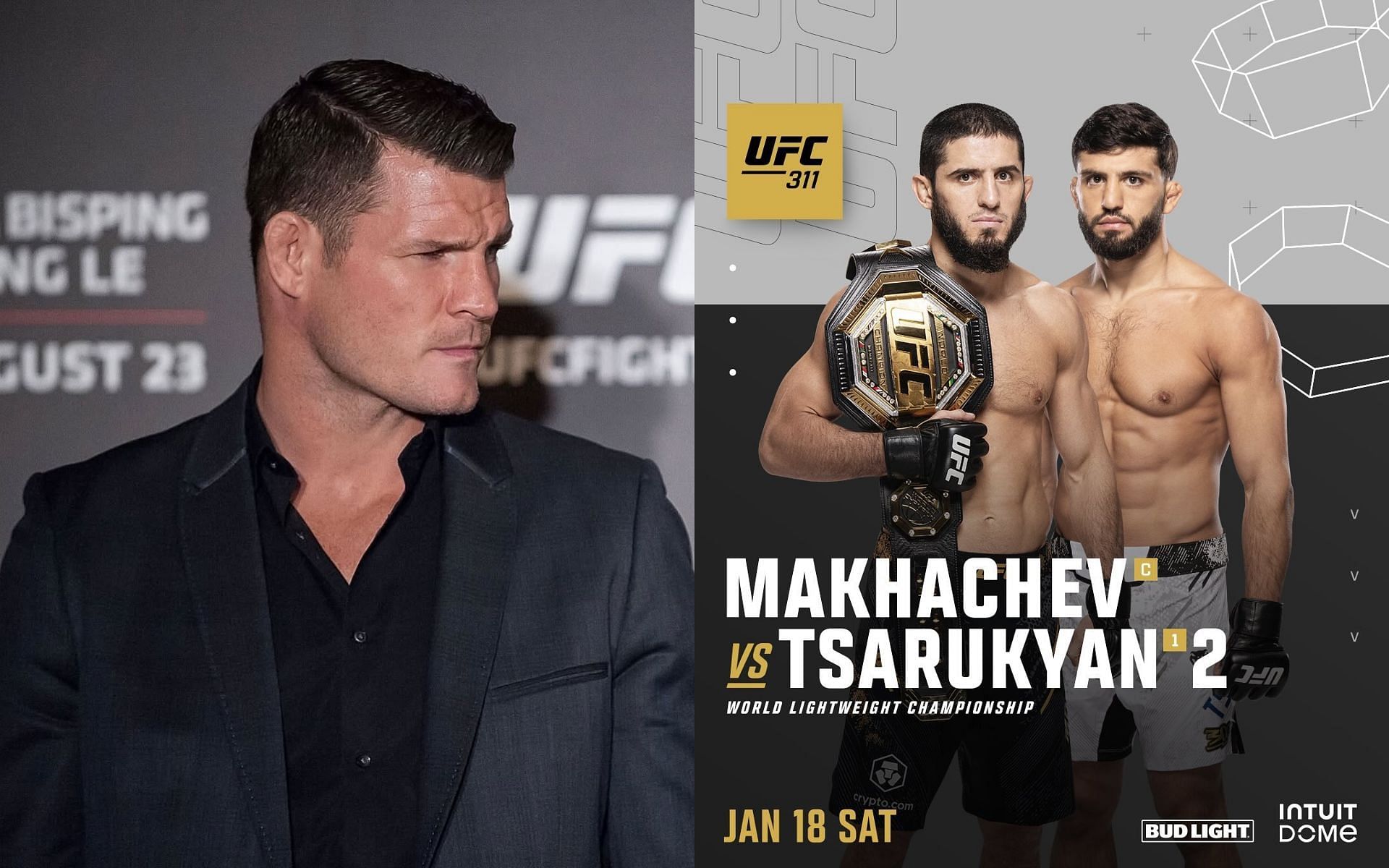 Michael Bisping shares his thoughts on the highly anticipated rematch between Islam Makhachev and Arman Tsarukyan. [Image courtesy: @mikebisping and @ufc on Instagram]