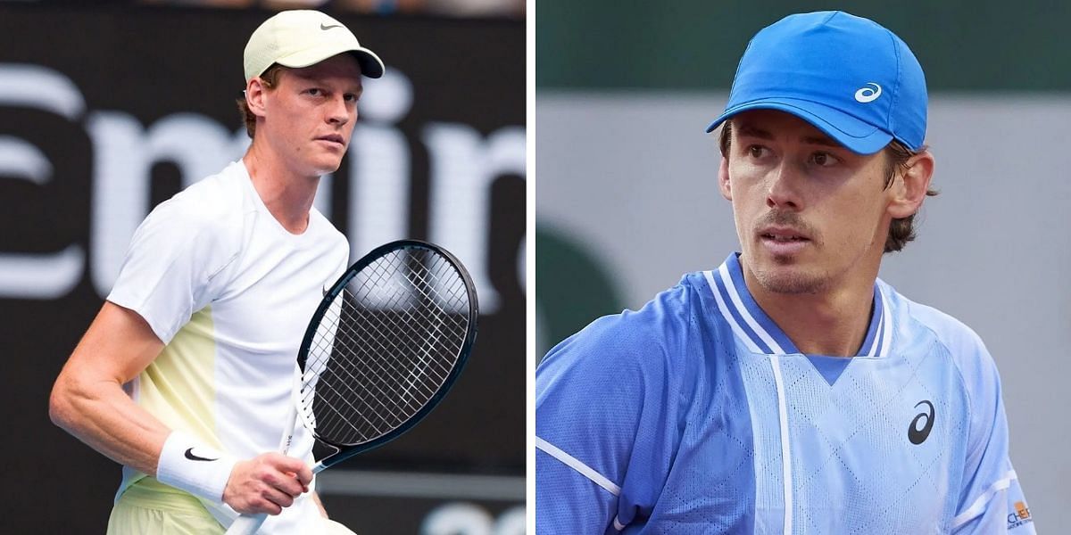 Sinner (L), de Minaur (R), Source: Getty